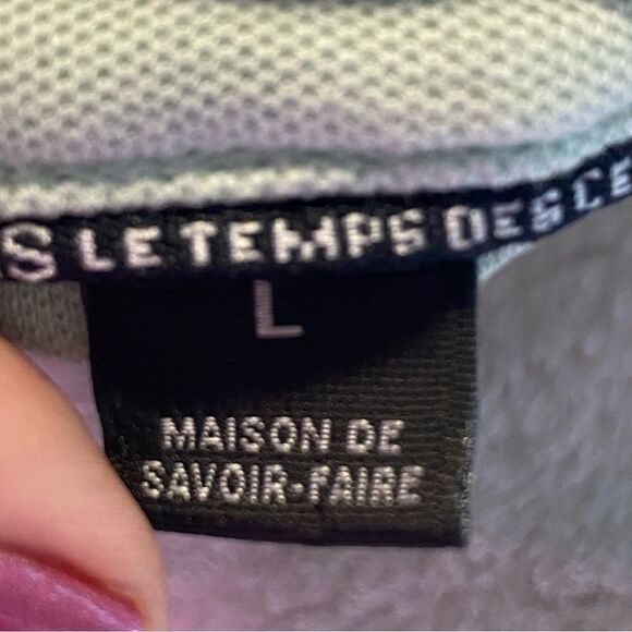 Le Temps Des Cerises Light Green Dylan Polo Shirt Size Large - Picture 4 of 12